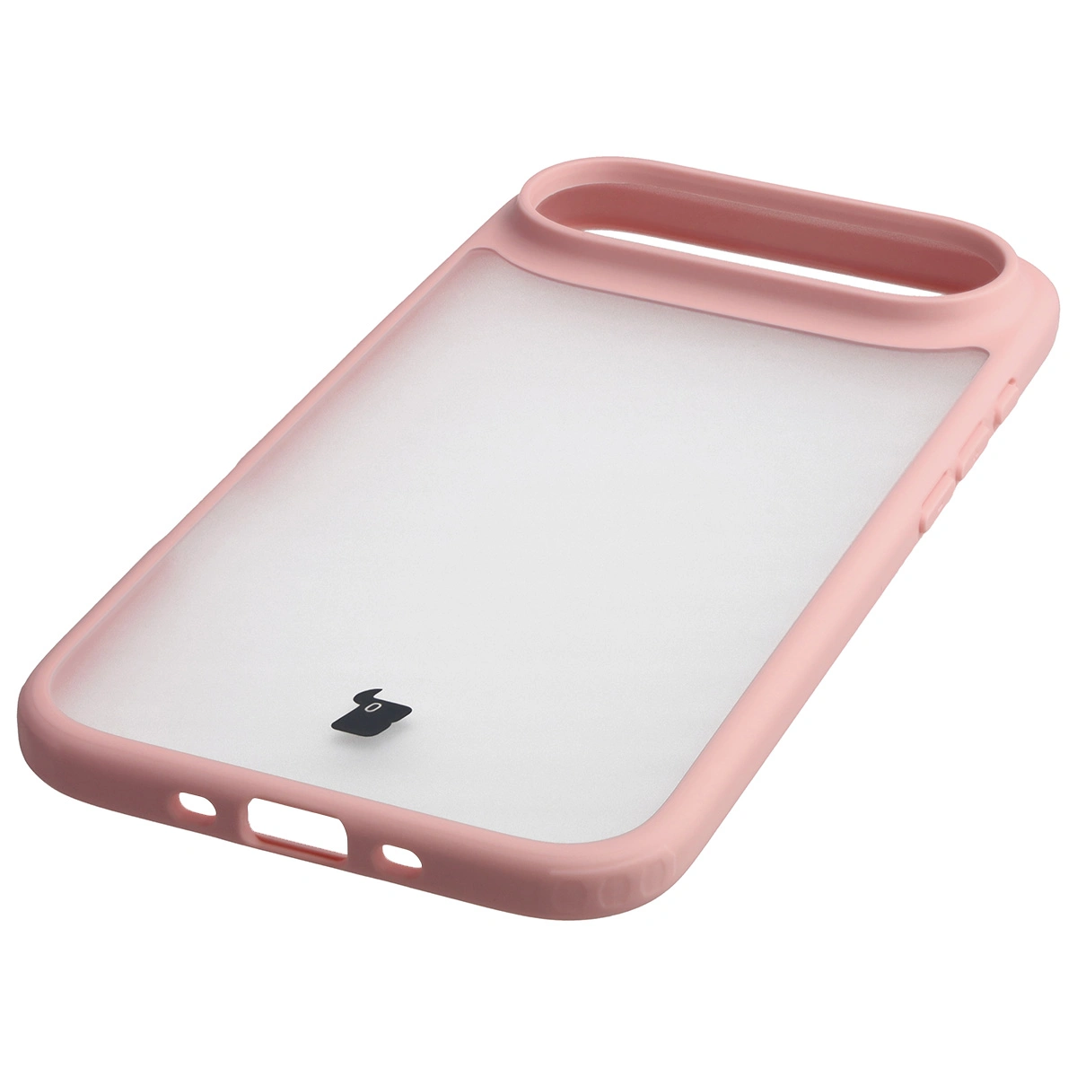 Zintegrowane przyciski, wycięcia i hybrydowy materiał w etui Bizon Case Angelo do Apple iPhone Air
